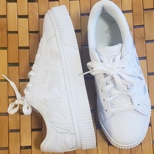 Fila Fashion Sneakers, Platform, White, Sz 7.5